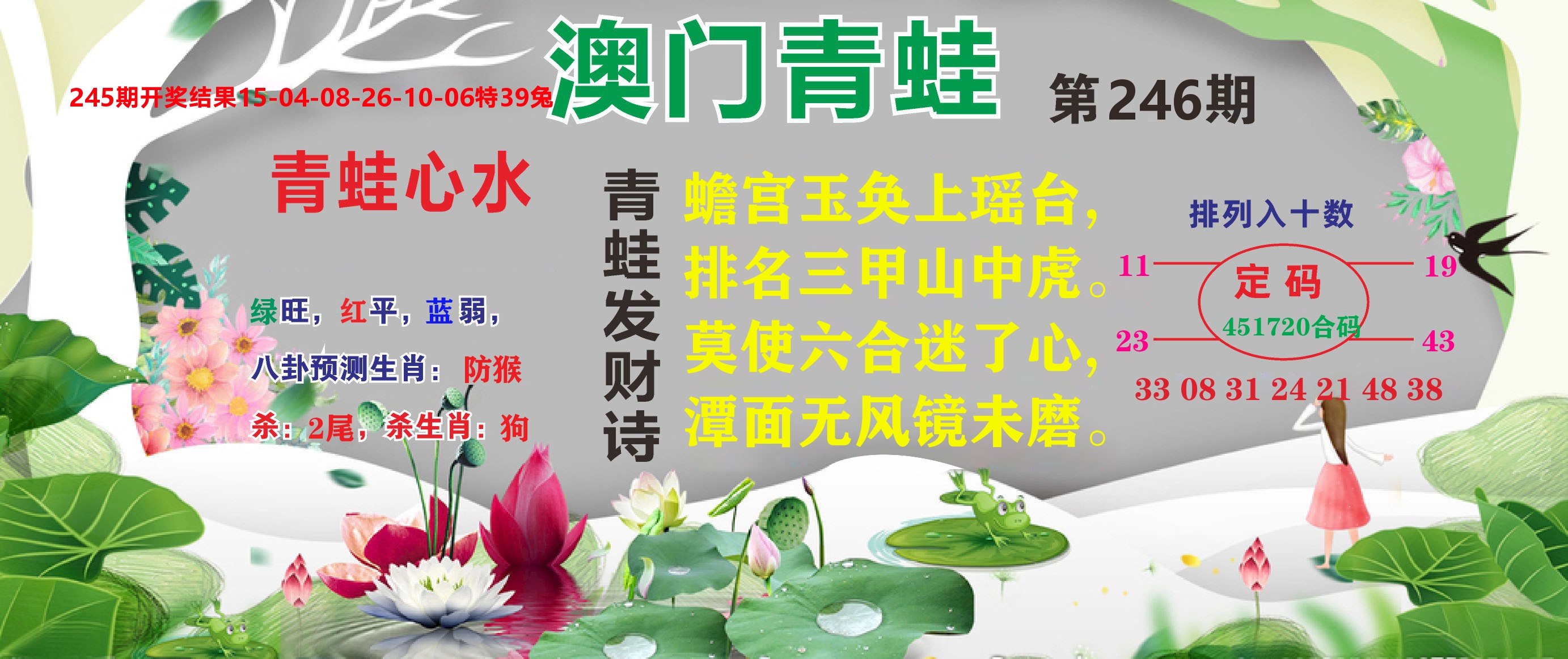 澳门致富经D 第246期