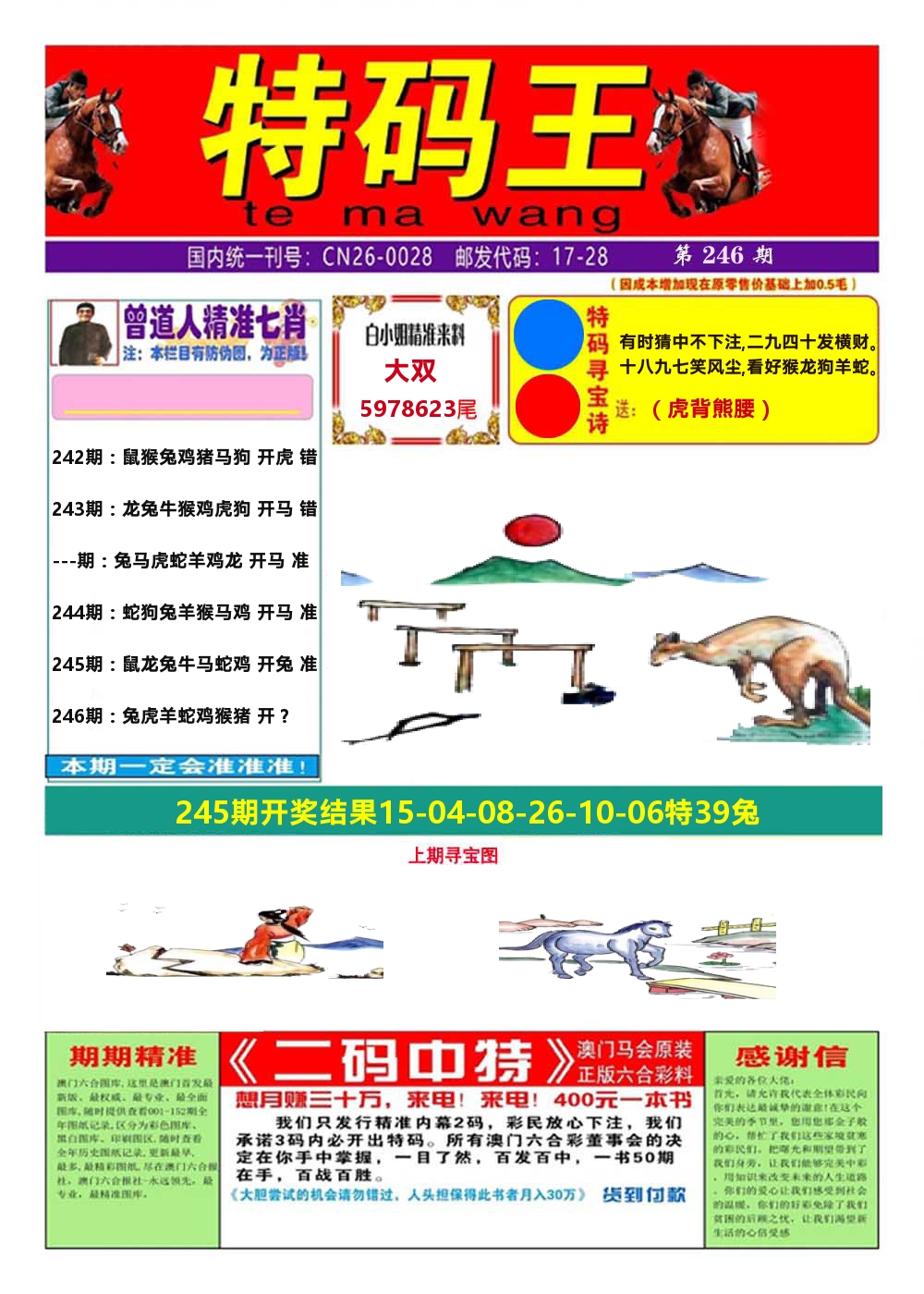 澳门特码王A 第246期