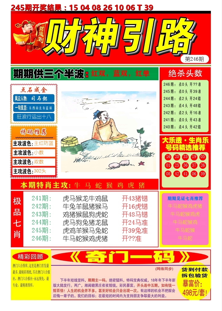 财神引路 第246期