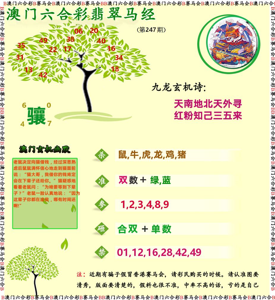 翡翠马经 第247期