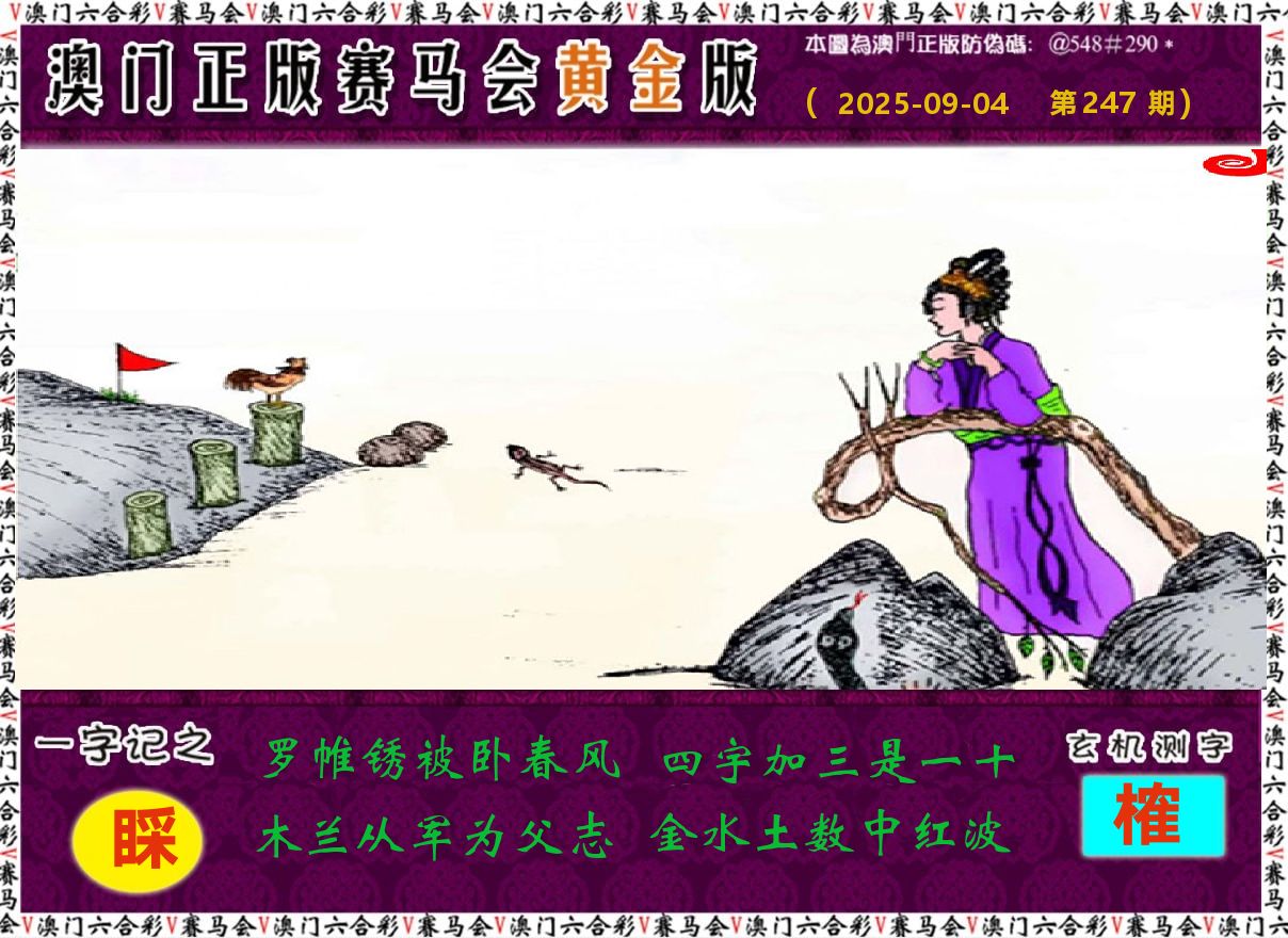 赛马会黄金版 第247期