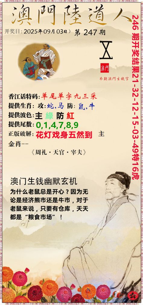 澳门陆道人 第247期