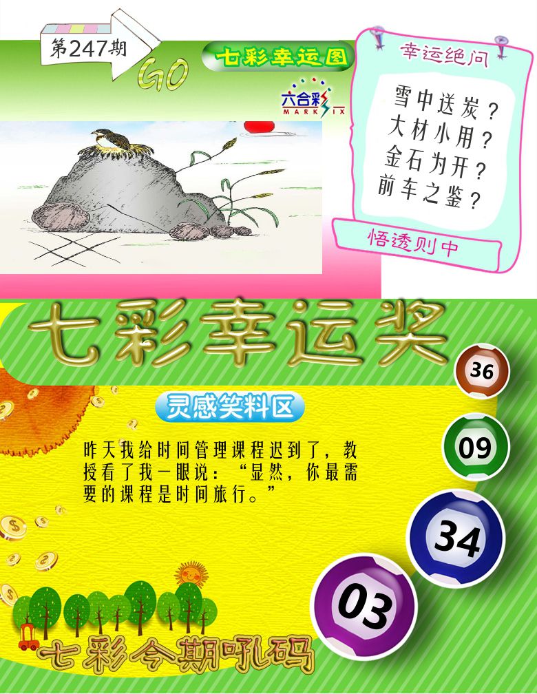 七彩幸运奖 第247期