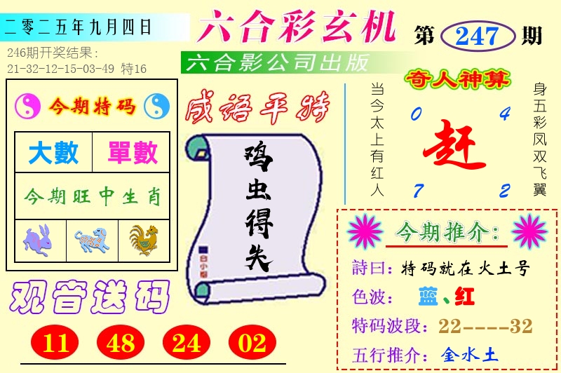 澳门六合玄机 第247期