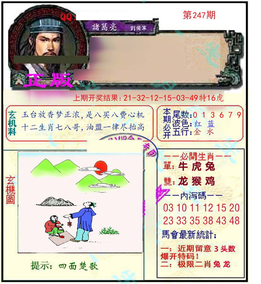 诸葛亮玄机 第247期