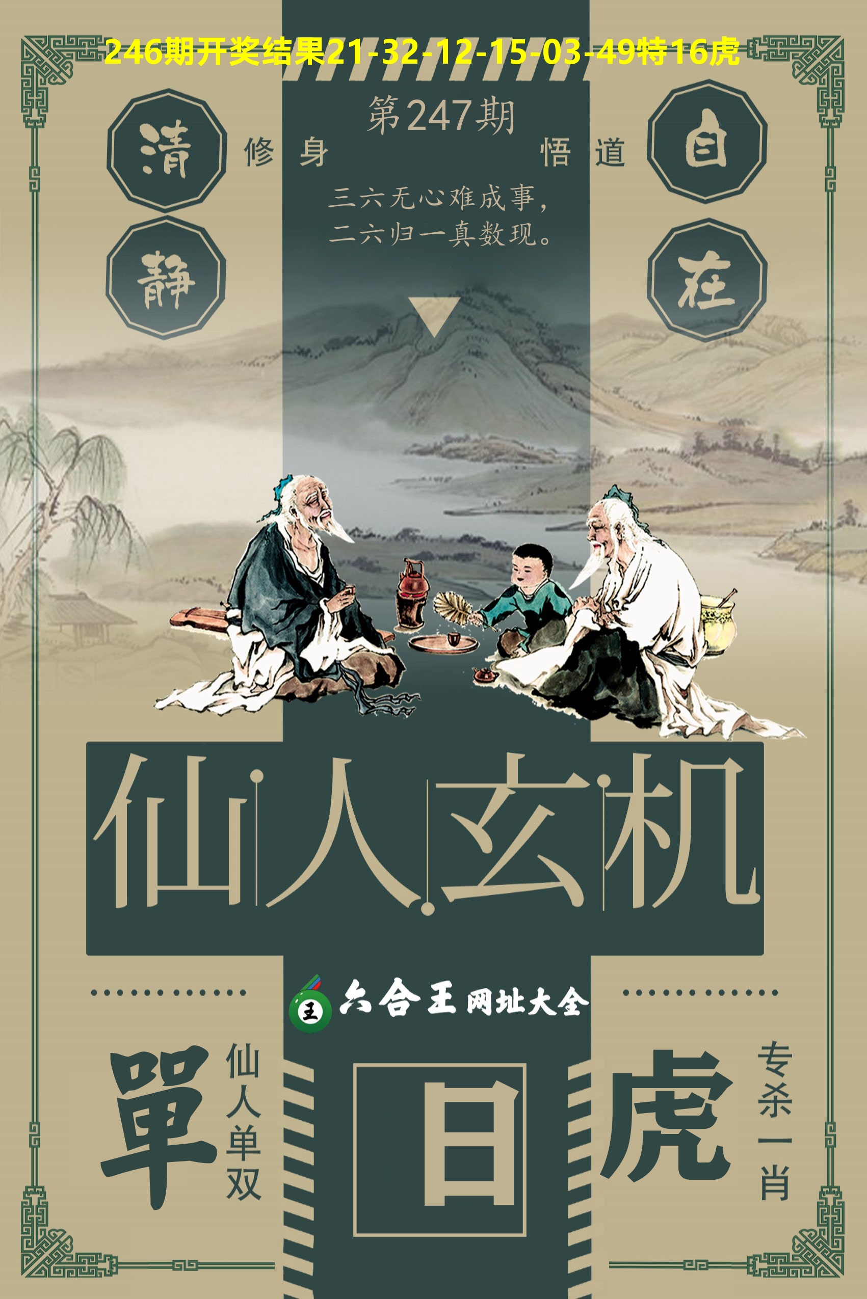 六合王仙人玄机 第247期