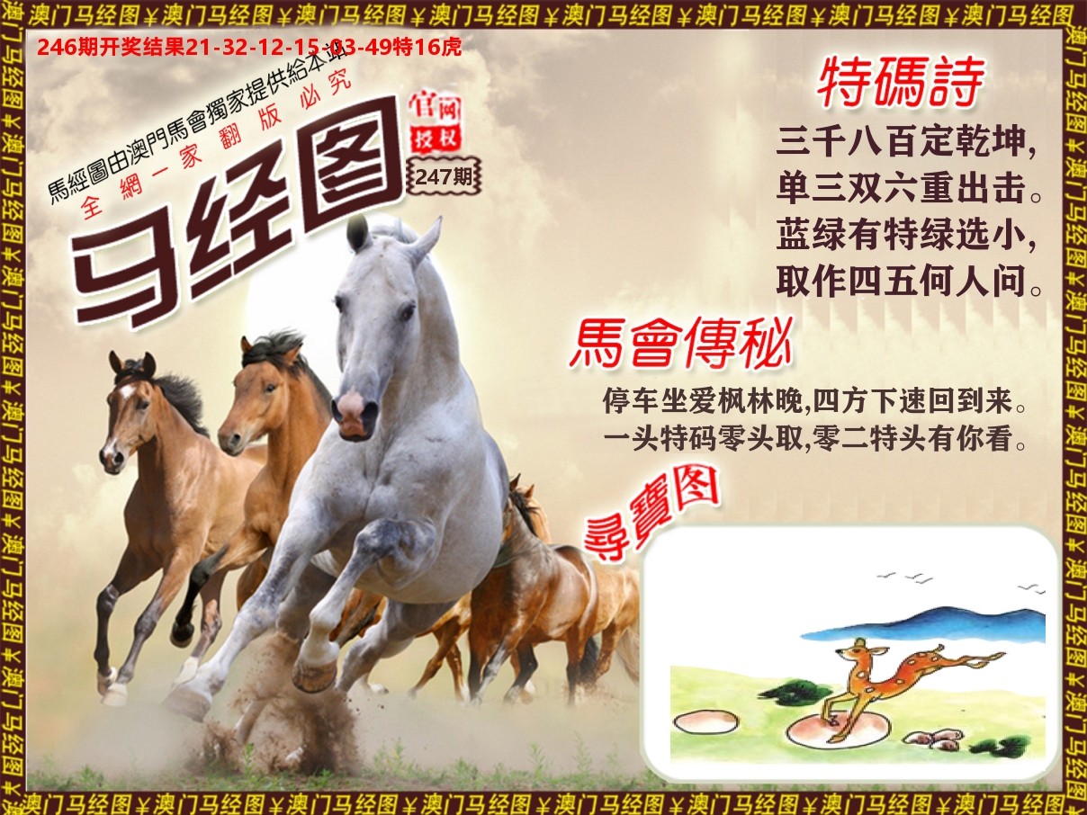马经系列 第247期
