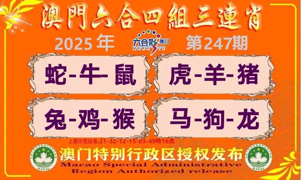六合三连肖 第247期