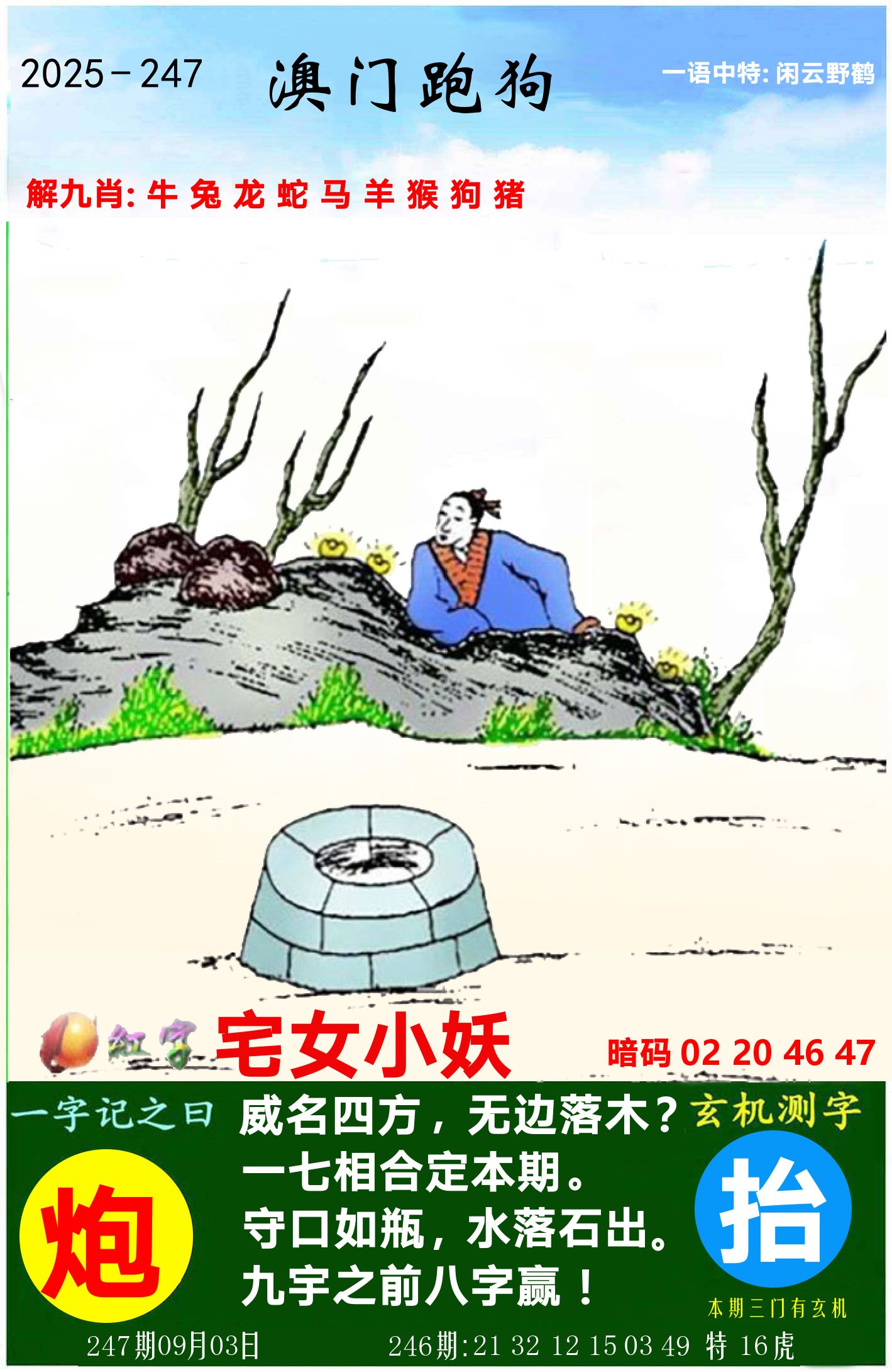澳门跑狗图 第247期