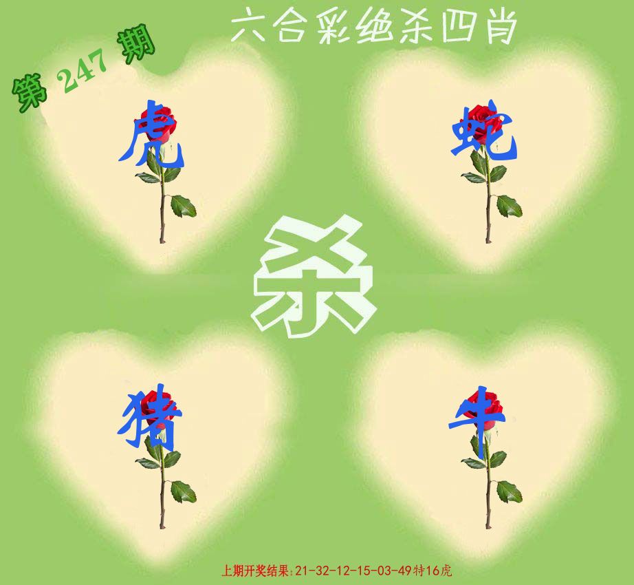 绝杀四肖 第247期