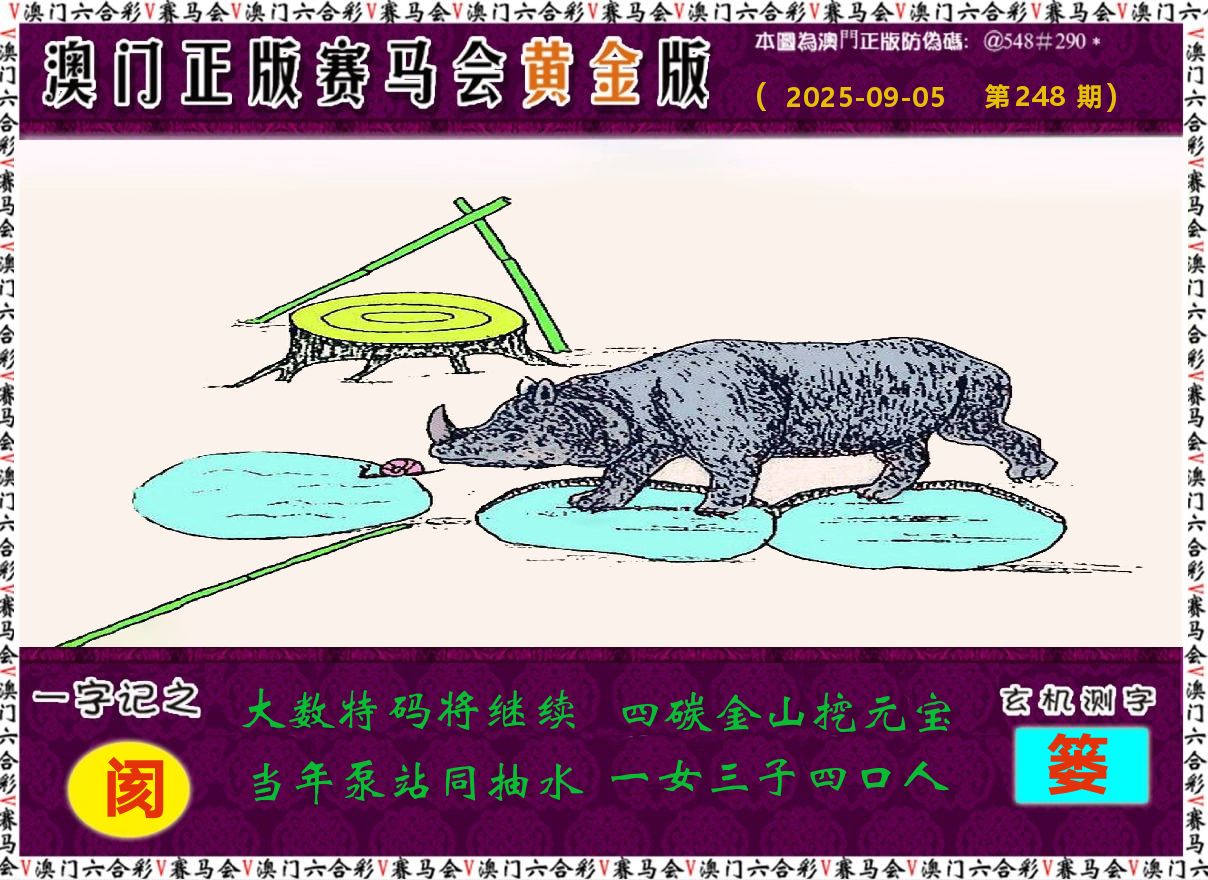 赛马会黄金版 第248期