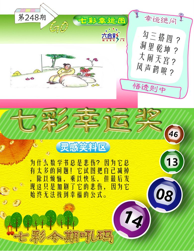 七彩幸运奖 第248期
