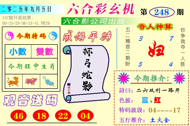 澳门六合玄机 第248期