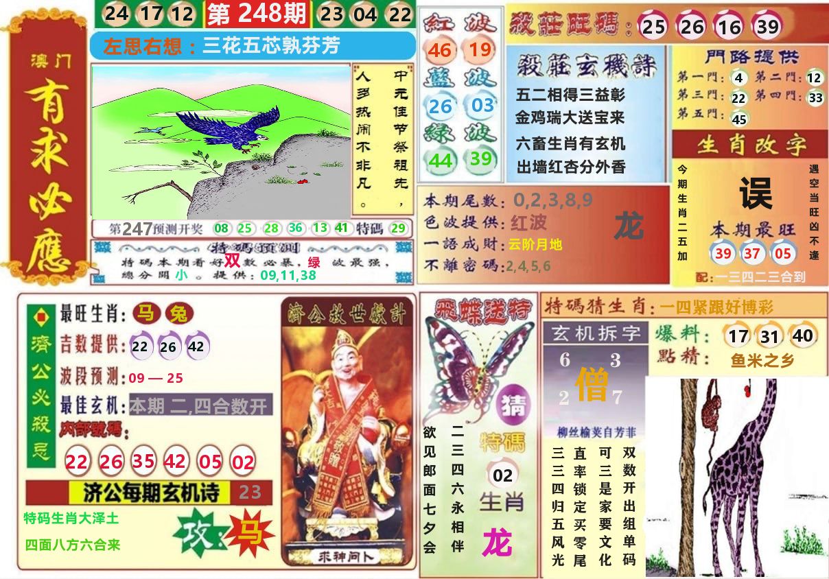 澳门有求必应 第248期