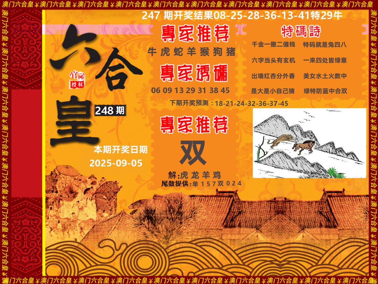六合皇系列 第248期