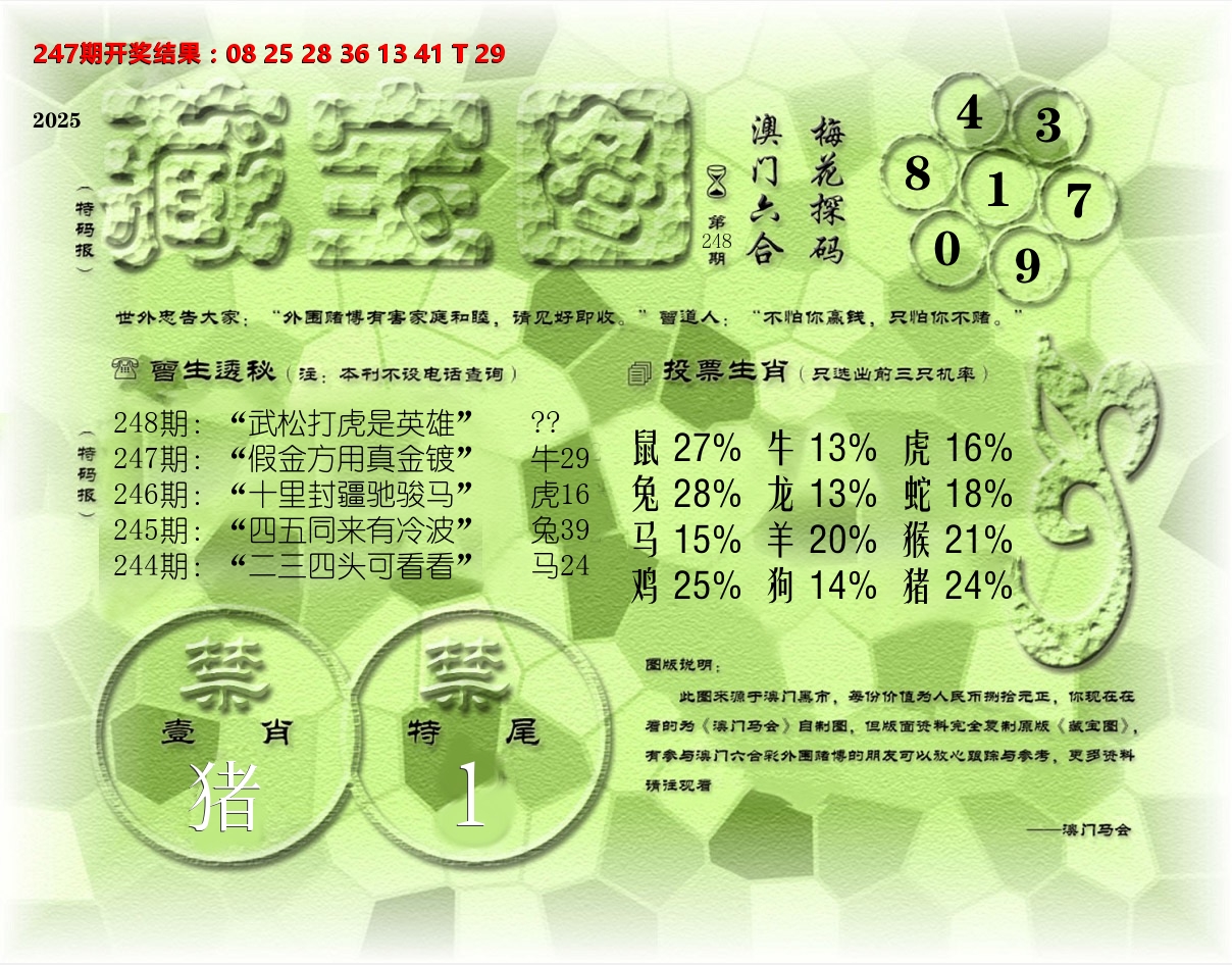 老《藏宝图》 第248期