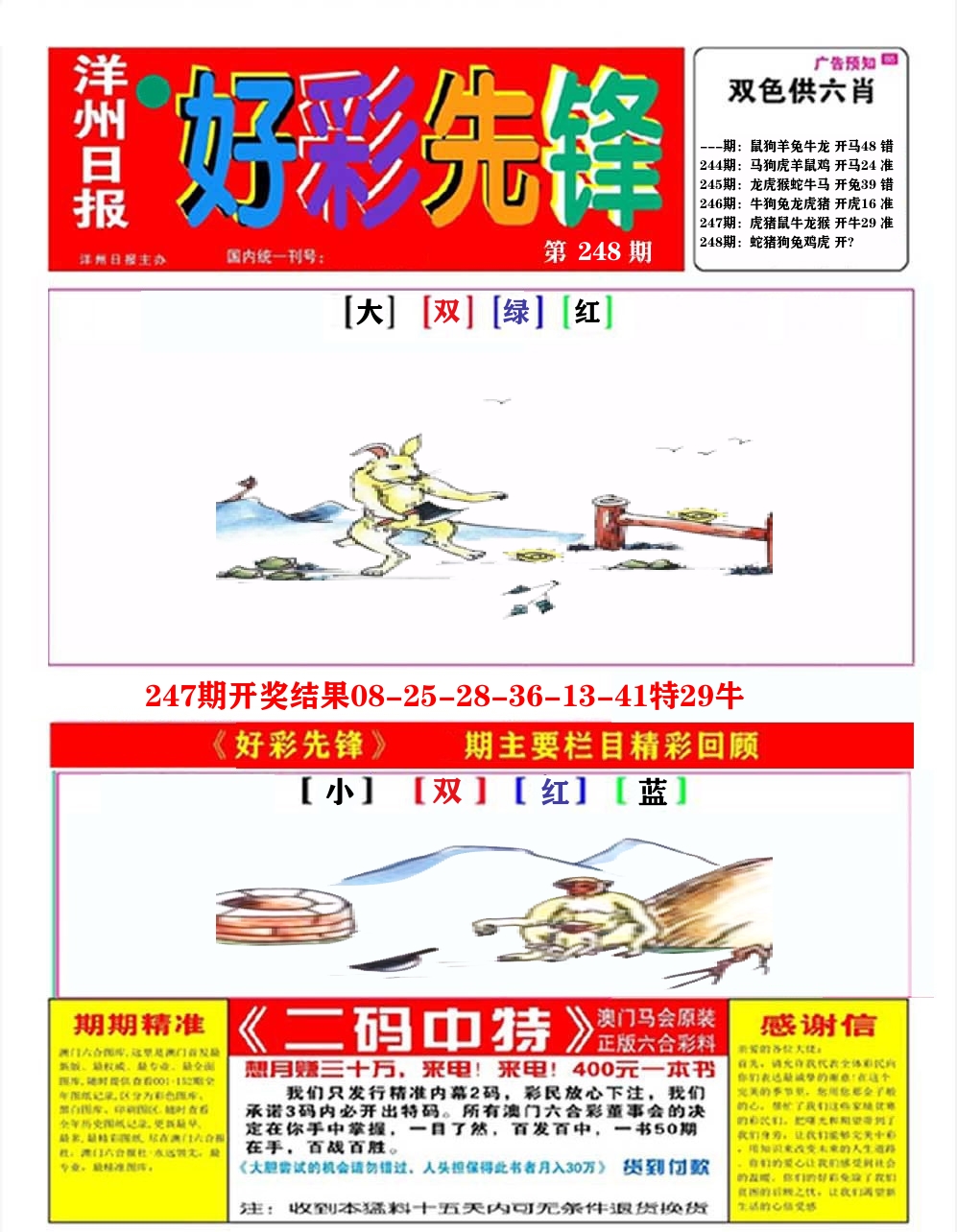 好彩先锋A 第248期