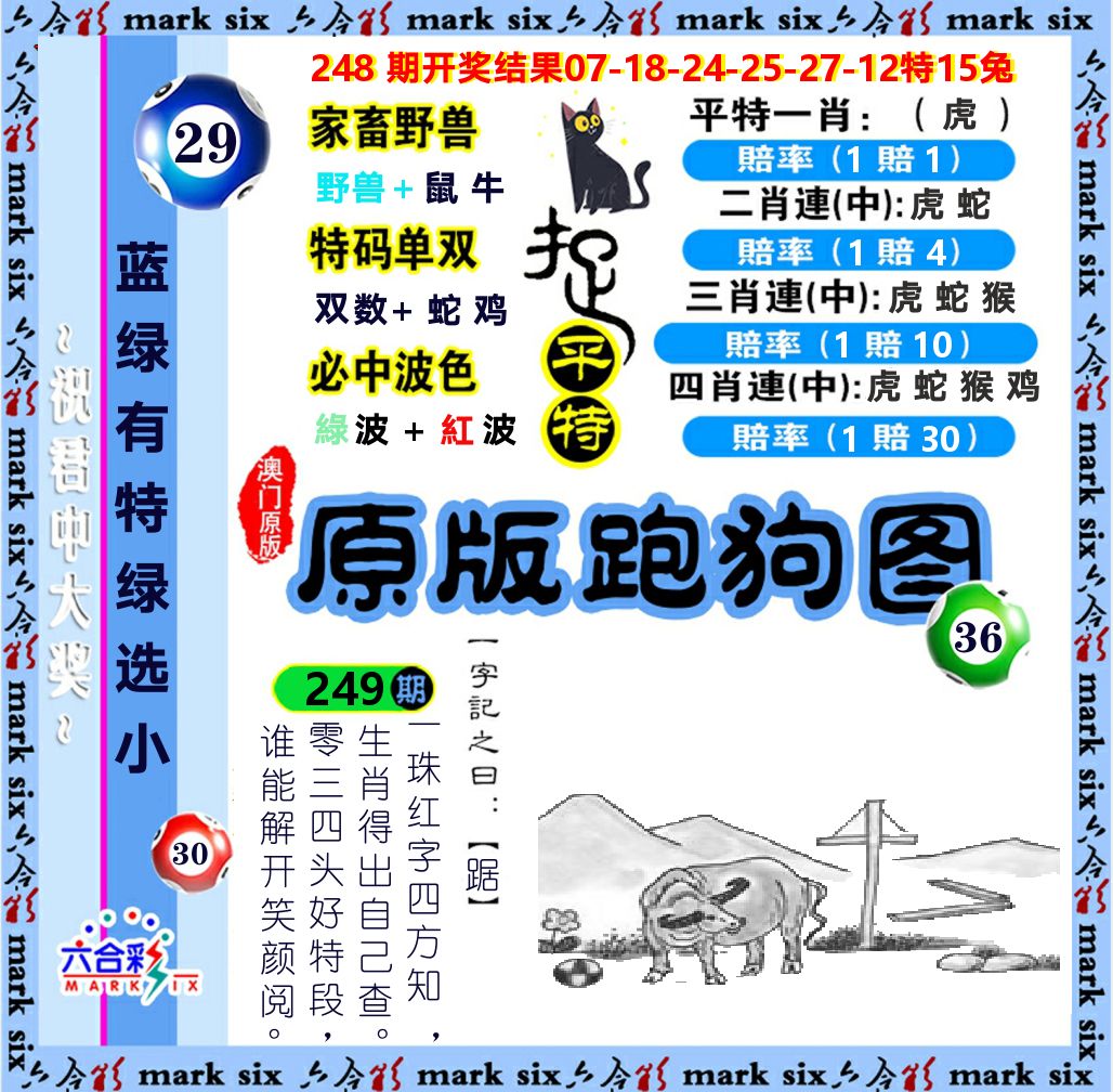 原版跑狗图 第249期