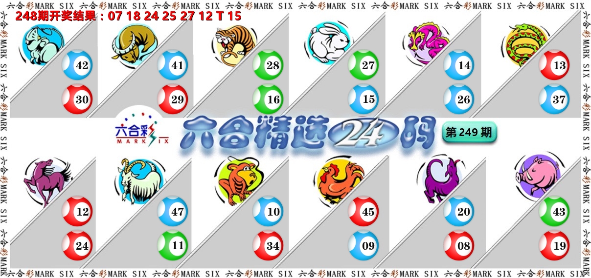 六合精选24码 第249期