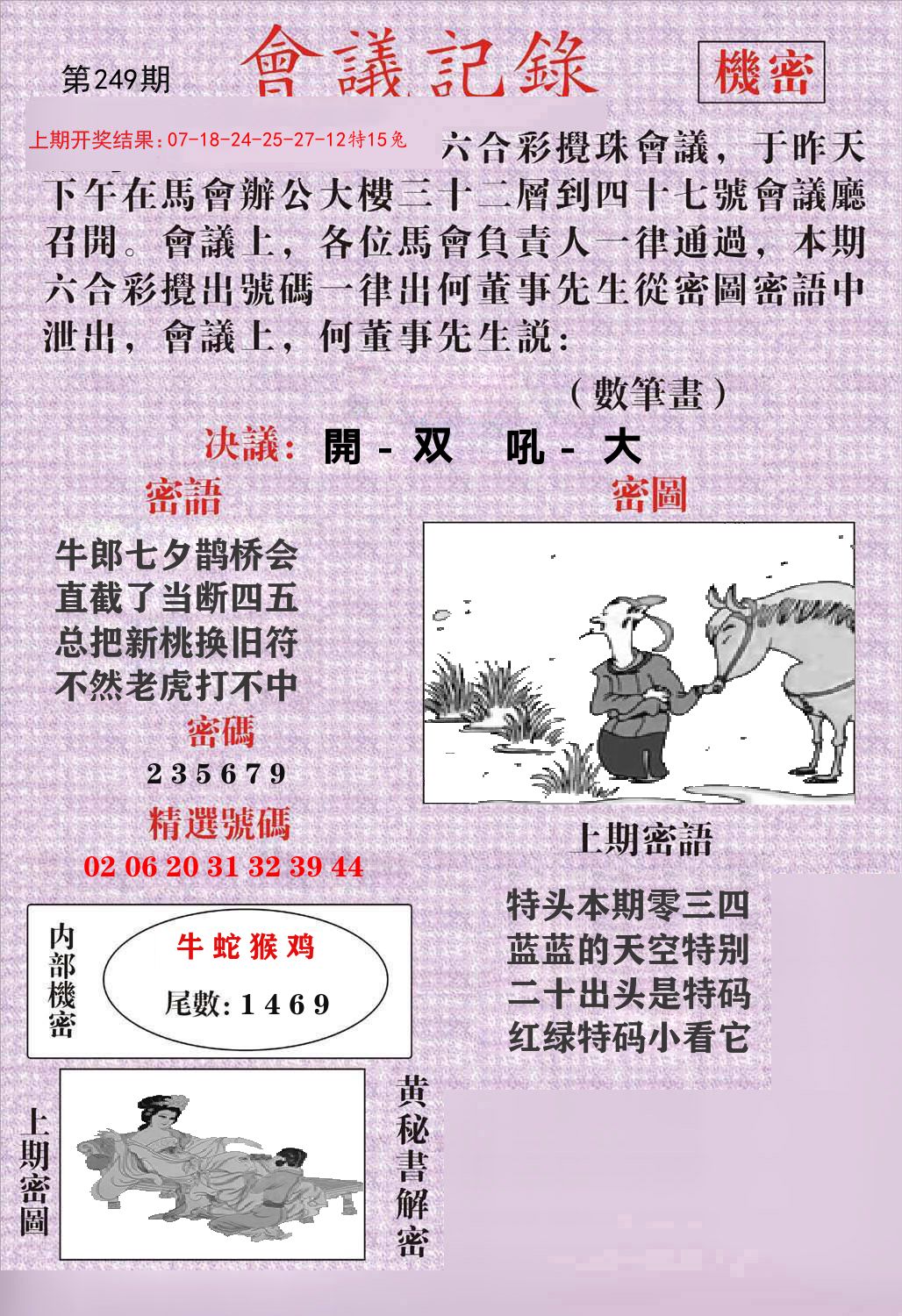 会议记录 第249期
