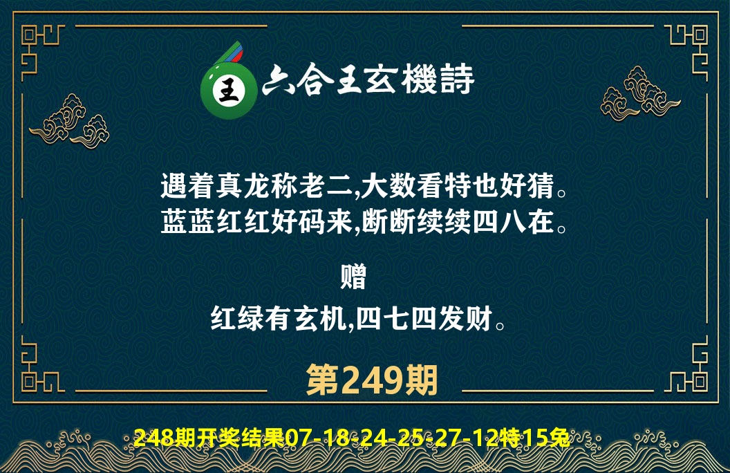 六合王玄机诗 第249期