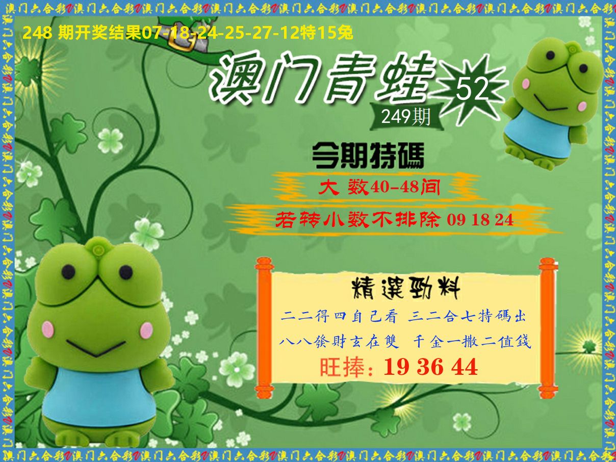 青蛙系列52 第249期