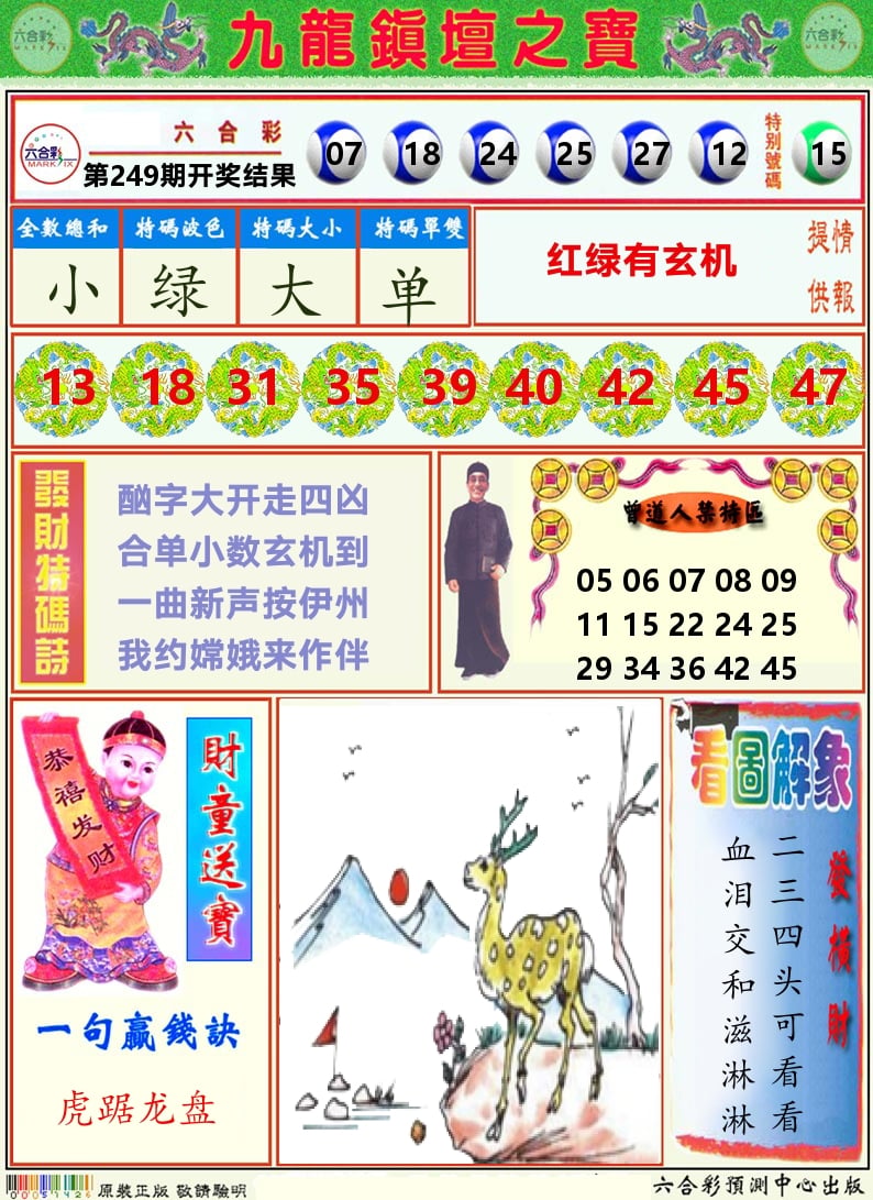 挂牌解特码A 第249期