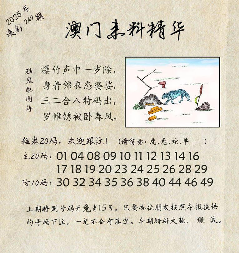 精华来料 第249期