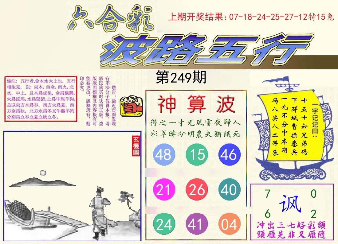 波路五行 第249期