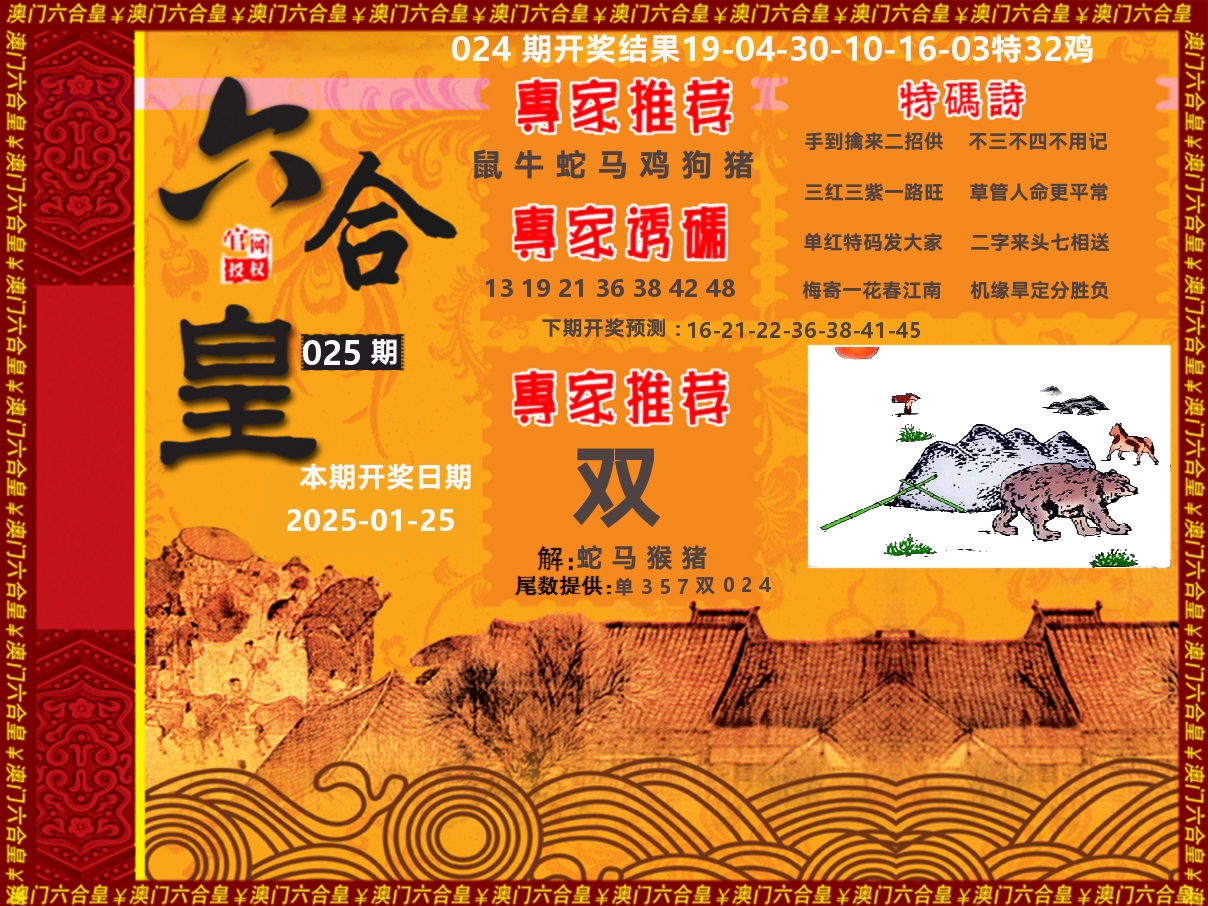 六合皇系列 第25期