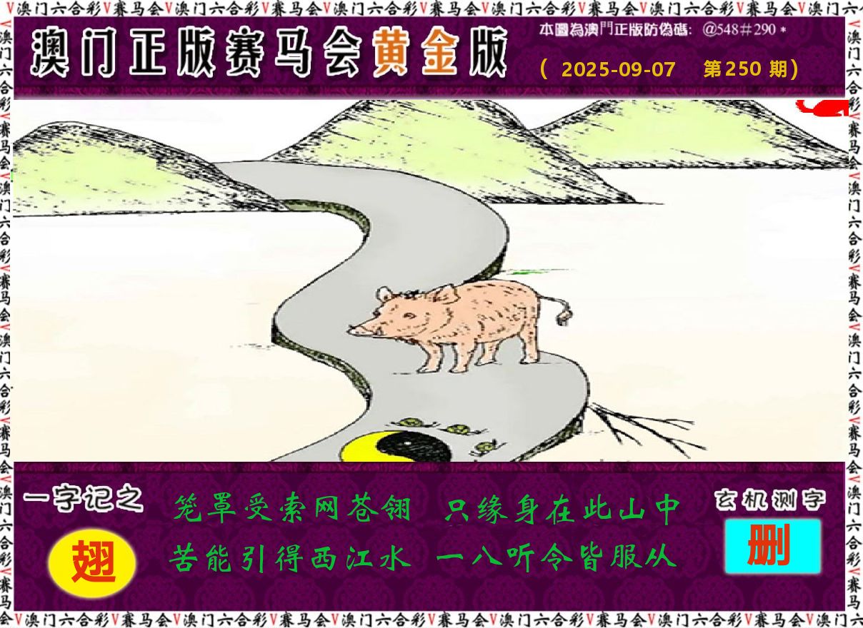 赛马会黄金版 第250期