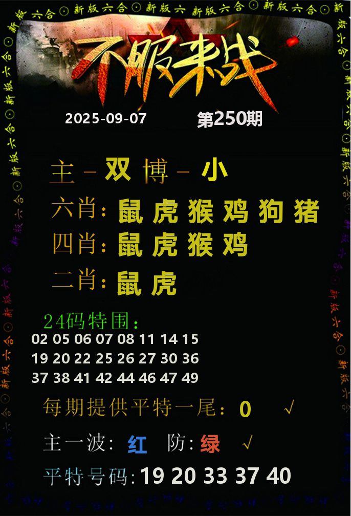 不服来战 第250期