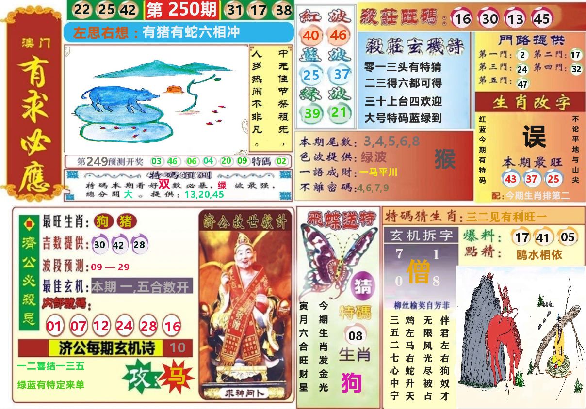 澳门有求必应 第250期