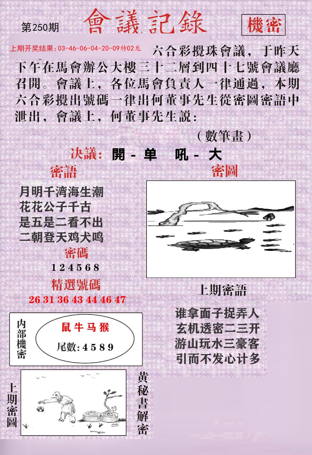 会议记录 第250期