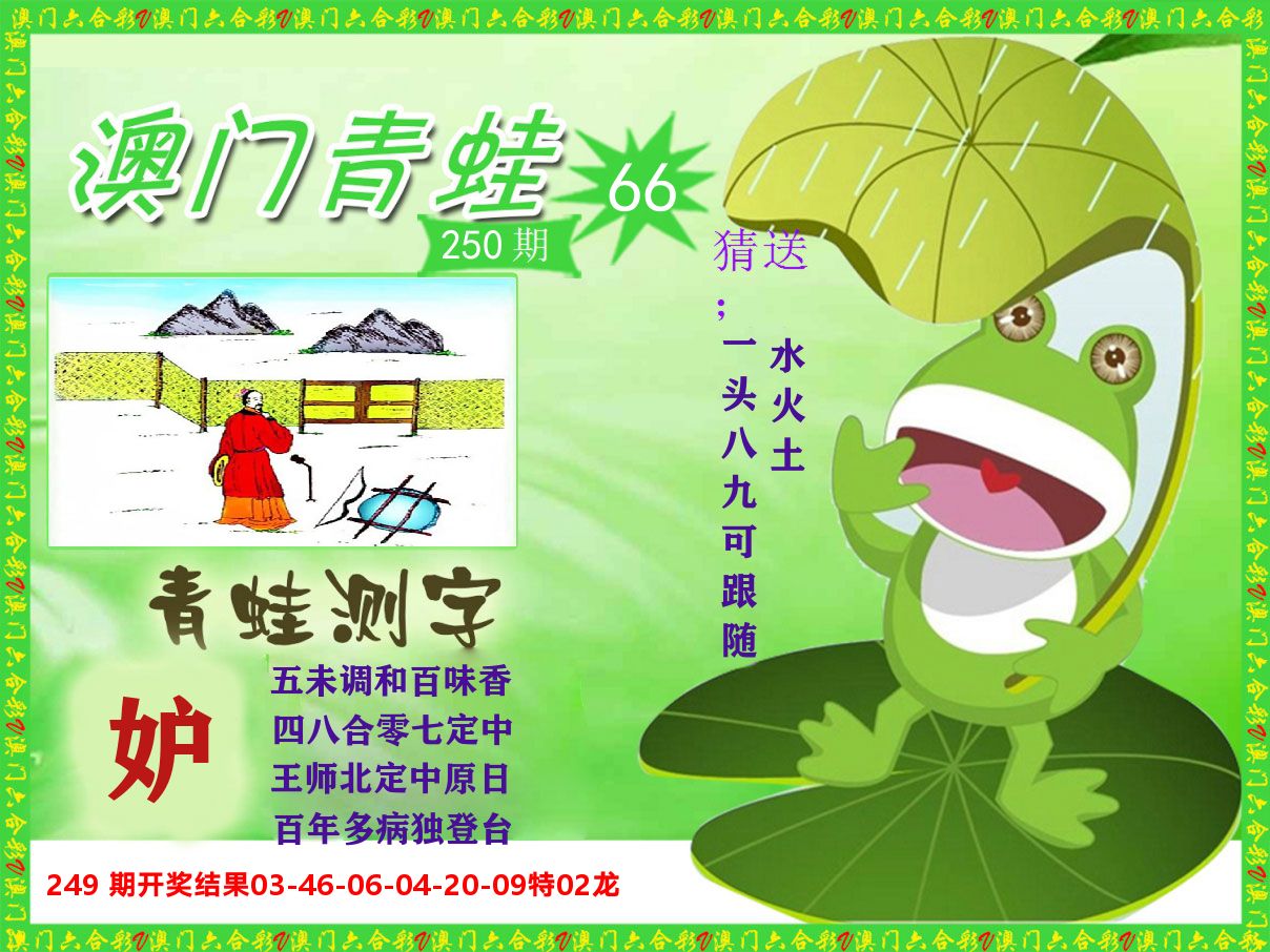 青蛙系列66 第250期