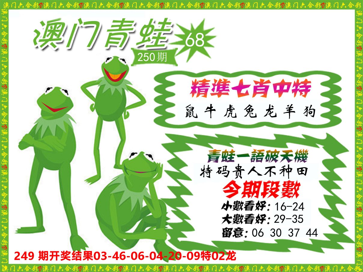 青蛙系列68 第250期