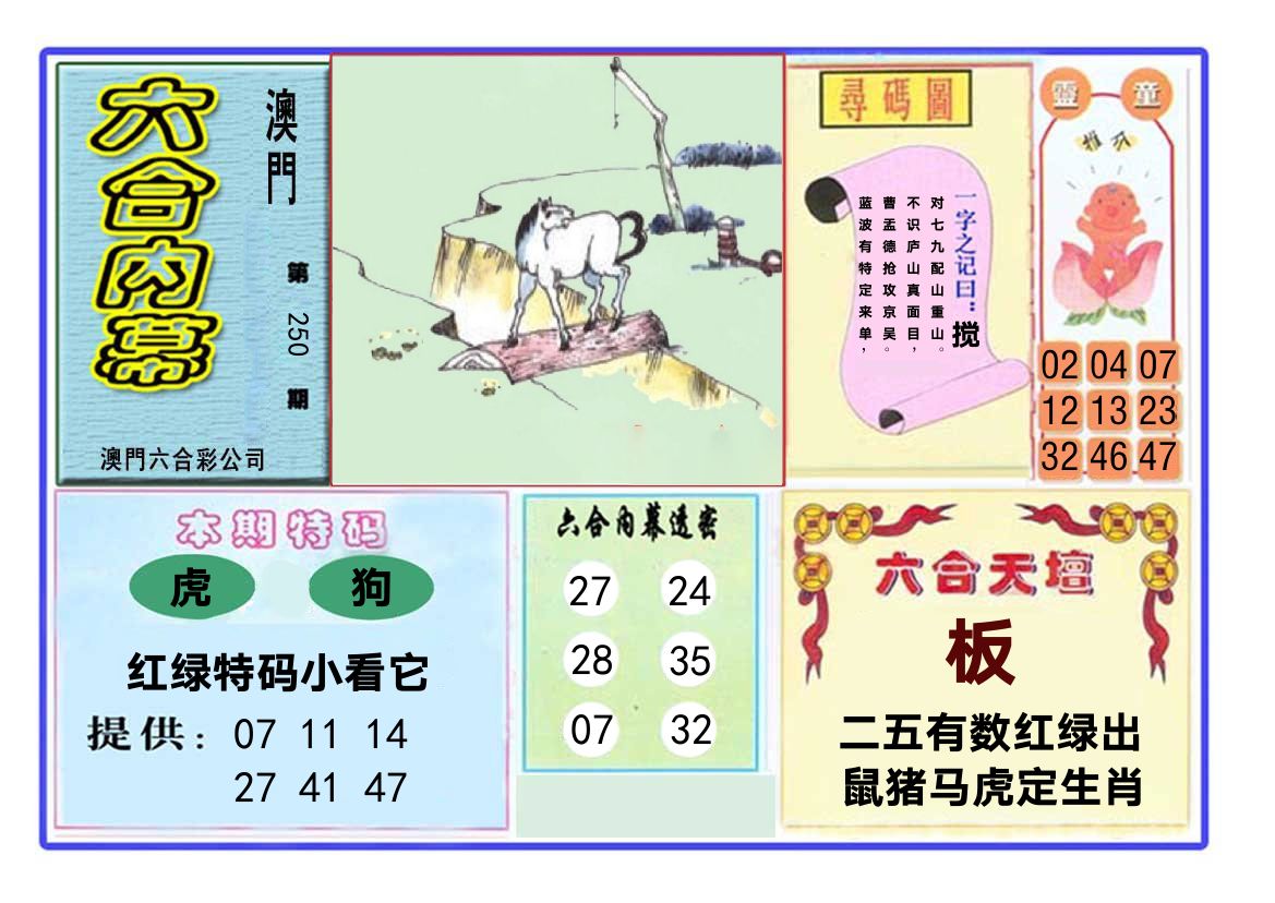 六合内幕 第250期