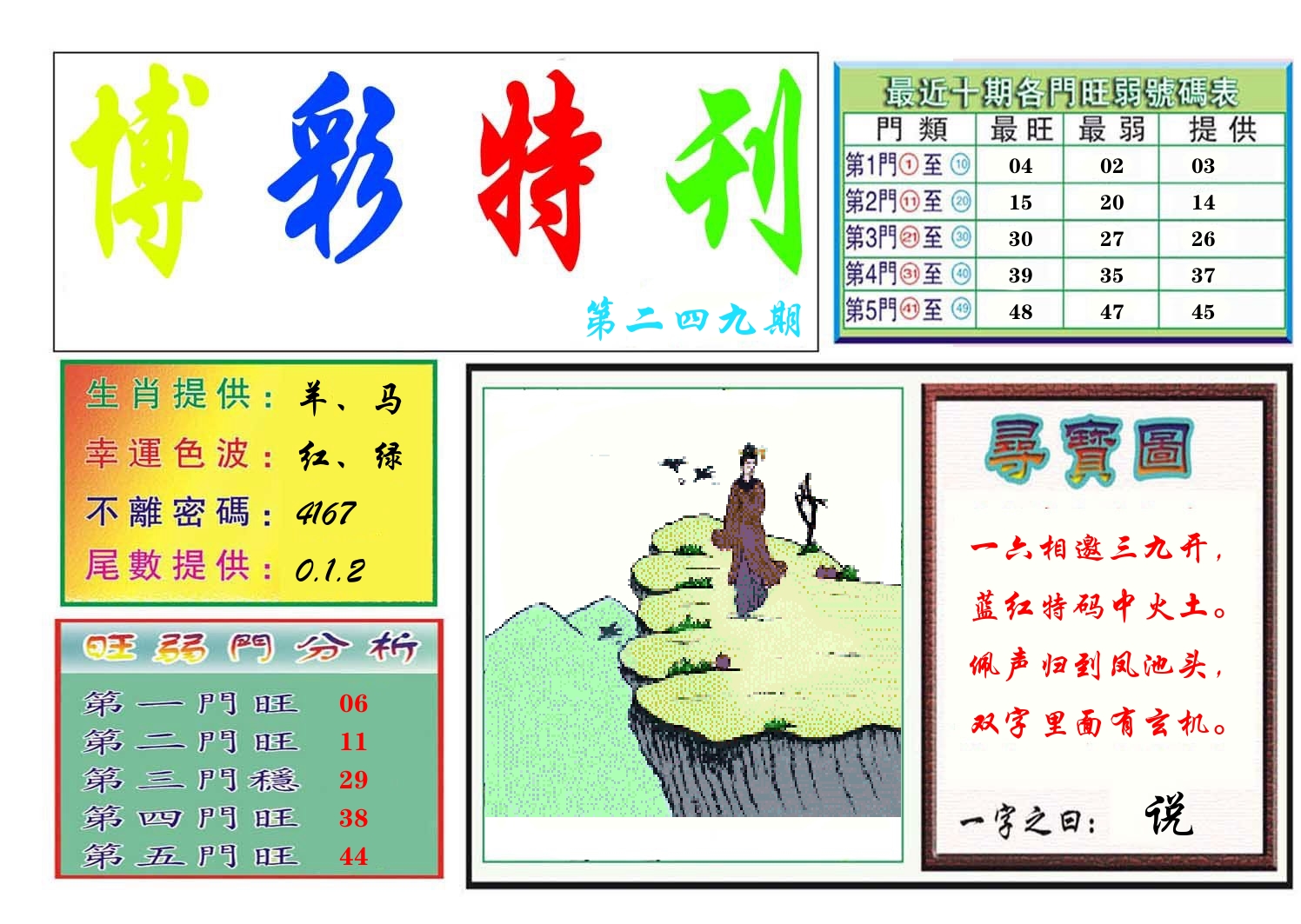 博彩特刊 第250期