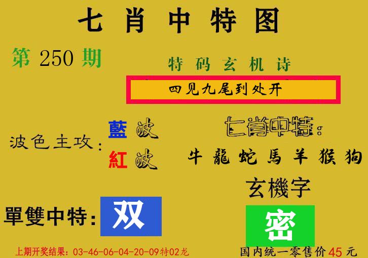 七肖中特图 第250期