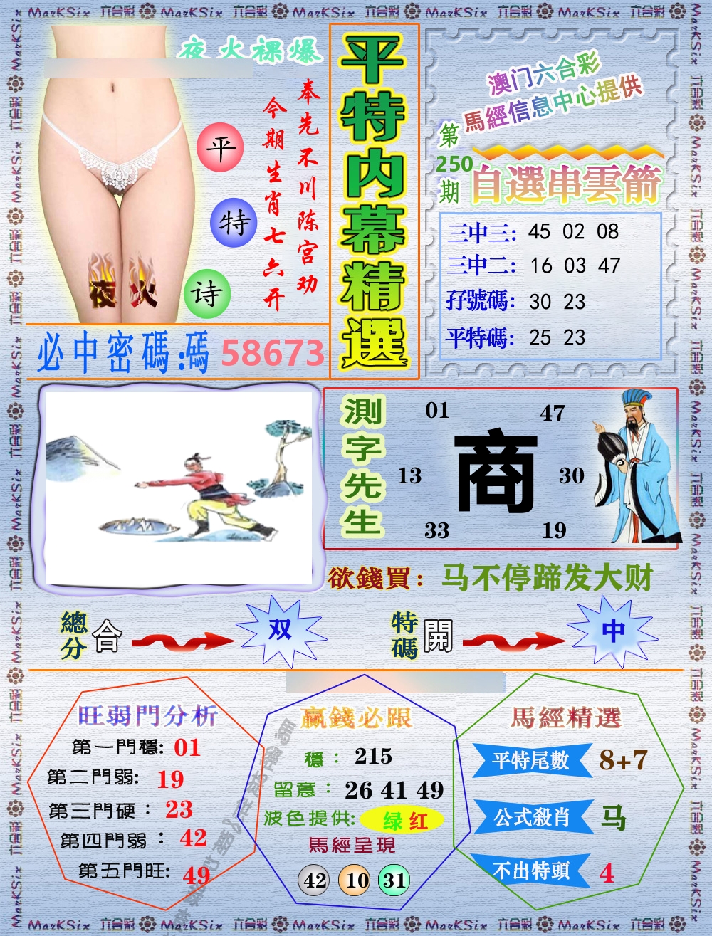 平特内幕精选 第250期