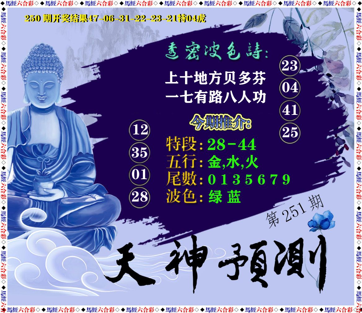 天神预测 第251期