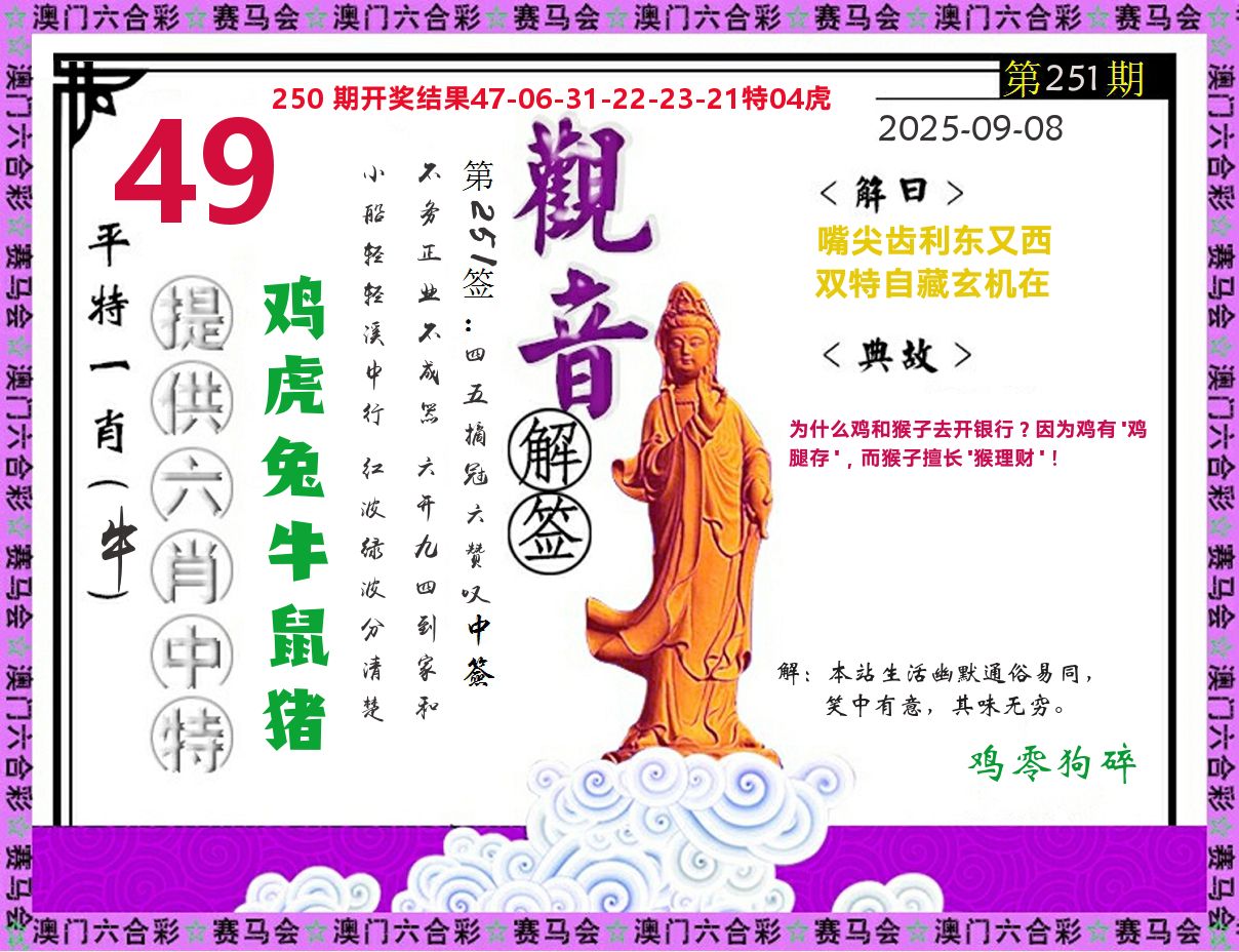 观音解签 第251期