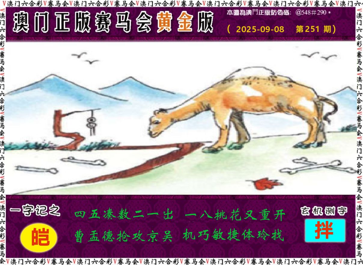 赛马会黄金版 第251期