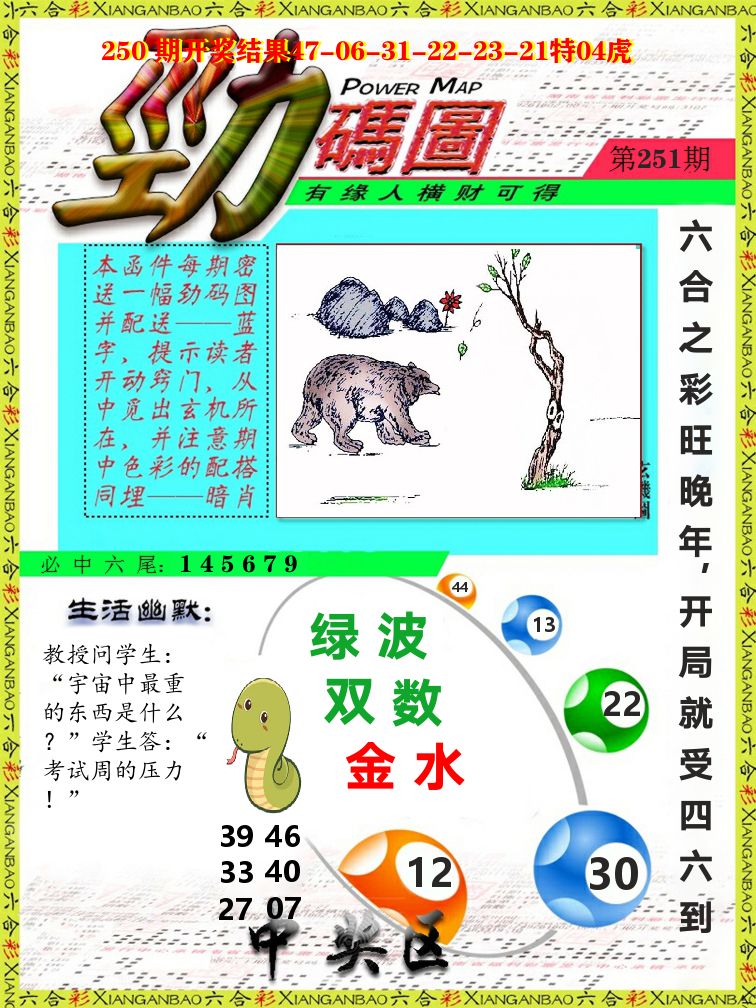 劲码图 第251期