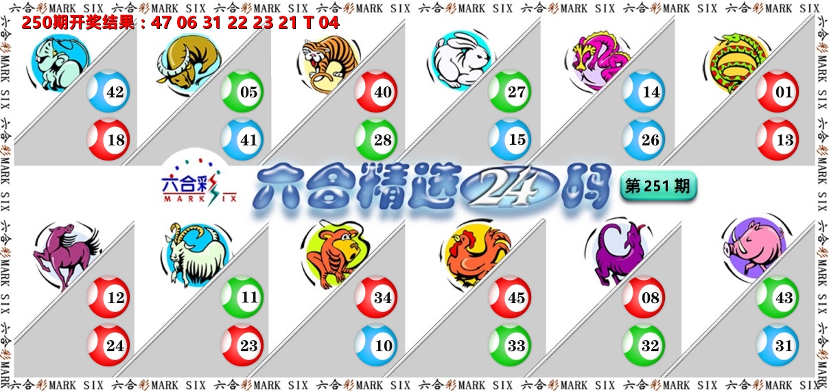 六合精选24码 第251期