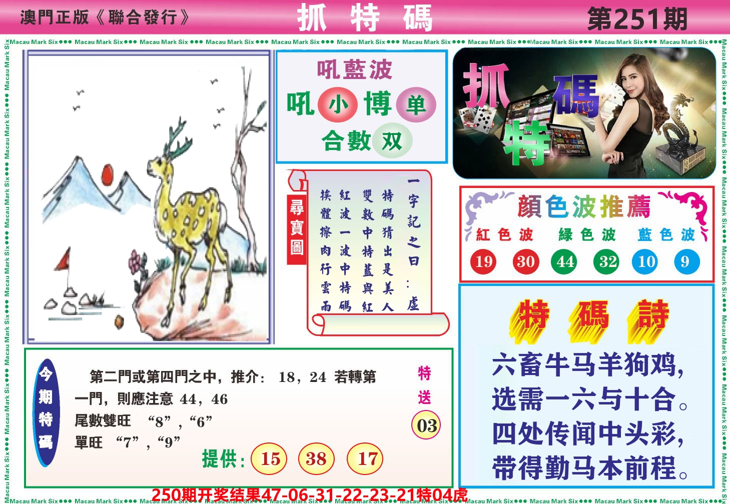 澳门抓特码A 第251期