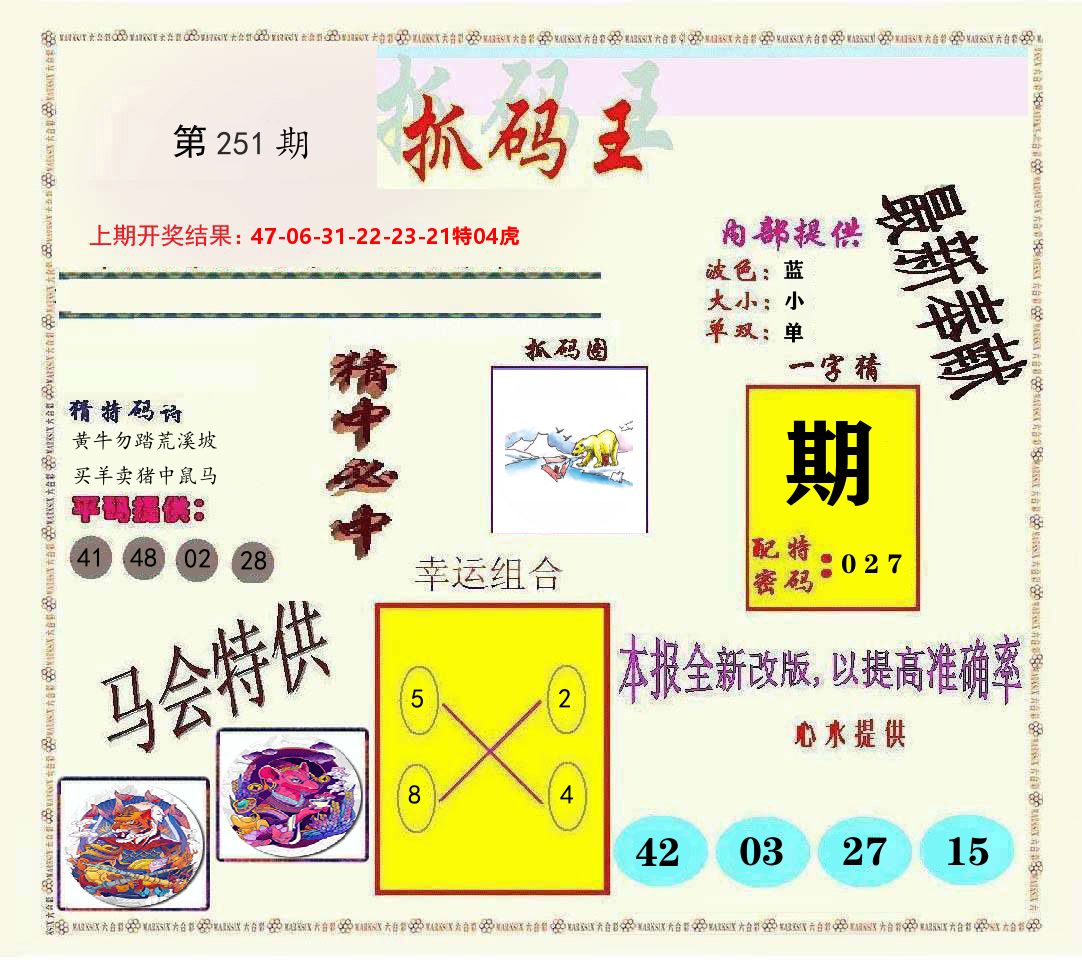 抓码王 第251期