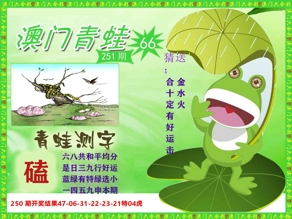 青蛙系列66 第251期