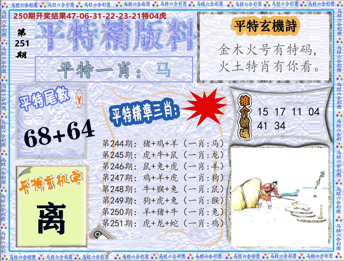 平特精版料 第251期