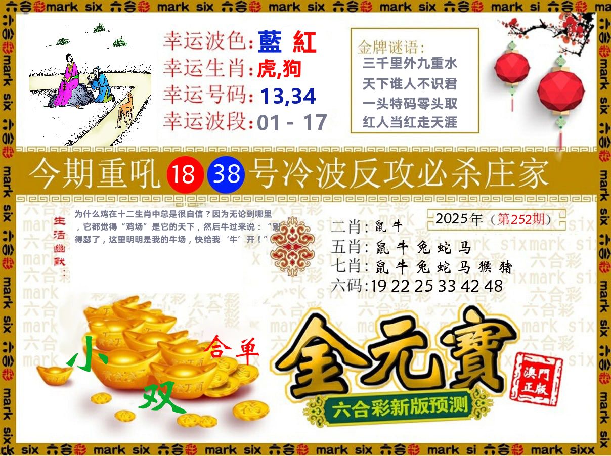 金元宝 第252期